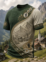 Herren-T-Shirt mit kulturellem Erinnerungsdruck aus Appenzell, Schweiz