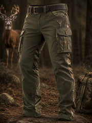 Herren-Work-Hose im Vintage-Stil mit traditionellem Rentiermuster