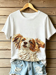 Damen-T-Shirt mit V-Ausschnitt und schulterfreiem Design sowie kurzen Ärmeln – STOPPT TIERVERBRAUCH