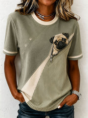Schönes Mops-T-Shirt für Damen