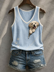 Damen-Top mit niedlichem Labrador Retriever