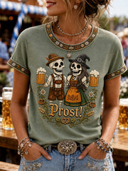 Oktoberfest der Frauen: Prost! Bedrucktes Freizeit-T-Shirt