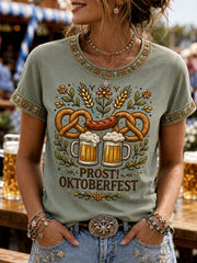 Oktoberfest der Frauen: Prost! Bedrucktes Freizeit-T-Shirt