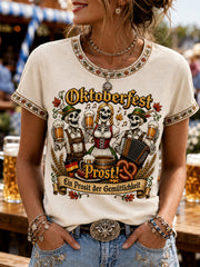 Oktoberfest der Frauen: Prost! Bedrucktes Freizeit-T-Shirt