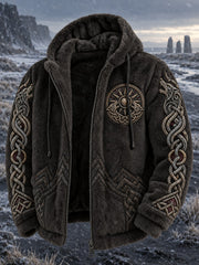 Herren-Viking-Flanellmantel mit Aufdruck
