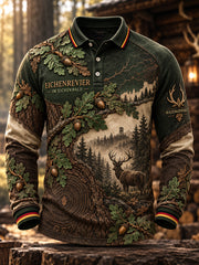 Herren-Waffelpiqué-Langarm-T-Shirt zur deutschen Jagdsaison