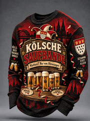 Herren-Kölsch-Party-Grafik-Waffelpullover