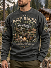 Lustiges Herren-Sweatshirt im Outdoor-Stil von WALD & BERG mit Rundhalsausschnitt