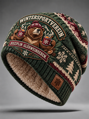Vintage humoristische Slogan-Warm-Kalt-Strickmütze