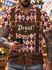Herren-Oktoberfest-Stil Freizeithemd mit langen Ärmeln