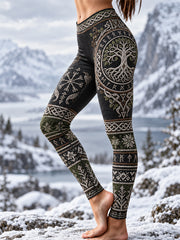 Vikinger-Velours-Leggings für Damen