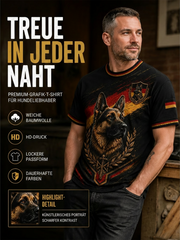 Herren-T-Shirt mit Deutscher-Schäferhund-Print