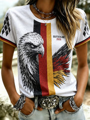 Damen-Fußball-T-Shirt aus Deutschland mit kurzen Ärmeln