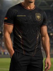 Herren-T-Shirt mit deutschem Fußballfan-Print