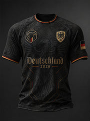 Herren-Fußballfan-T-Shirt mit Deutschland-Print