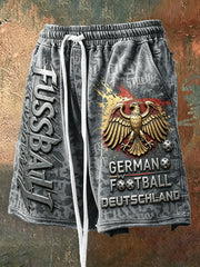 Herren Kunstdruck Casual Kordel zug Shorts