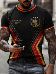 Herren-Deutschland-Fußballfan-T-Shirt mit Grafikdruck