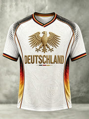 Herren-Fußball-T-Shirt aus Deutschland mit kurzen Ärmeln