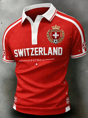 Herren-Fußballfan-Shortsleeve aus der Schweiz