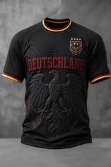 Herren-Fußball-T-Shirt mit Deutschland-Druck