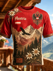 Männer österreich isches natürliches Element Kunstdruck T-Shirt