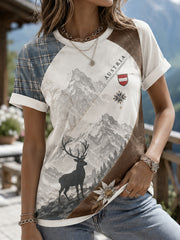Frauen österreichi scher Natur element Kunstdruck T-Shirt