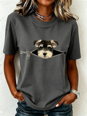 Frauen schöne Miniatur Schnauzer T-Shirt