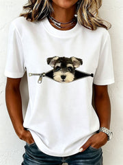 Frauen schöne Miniatur Schnauzer T-Shirt