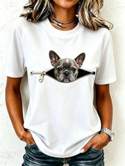 Frauen schöne französische Bulldogge T-Shirt
