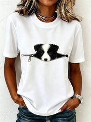 Frauen reizendes Border Collie T-Shirt