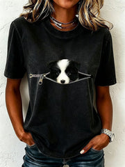 Frauen reizendes Border Collie T-Shirt