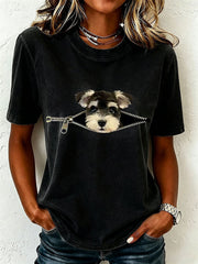 Frauen schöne Miniatur Schnauzer T-Shirt