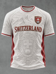Herren-Fußball-T-Shirt mit Schweiz-Print