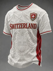 Herren-Fußball-T-Shirt mit Schweiz-Print