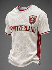 Herren-Fußball-T-Shirt mit Schweiz-Print