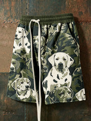 Herren lustige Tarnung Hund Kordel zug Shorts
