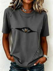 Witziges Katzen-T-Shirt für Damen