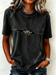 Witziges Katzen-T-Shirt für Damen
