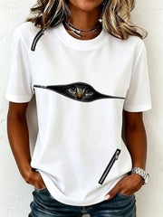 Witziges Katzen-T-Shirt für Damen