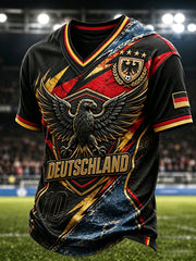 Herren-Fußball-V-Neck-T-Shirt aus Deutschland