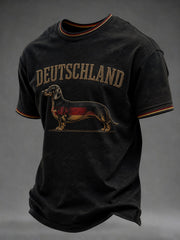 Herren-T-Shirt mit Dackelmotiv