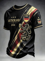 Herren-Fußball‑T‑Shirt 2026 aus Deutschland, 3D‑bedruckt, lässig