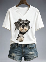 Frauen reizendes Schnauzer T-Shirt