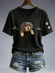 Schönes Dackel-T-Shirt für Damen