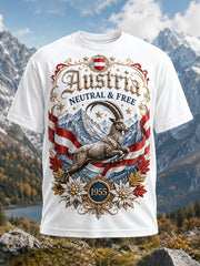 Männer Österreichi scher National feiertag Gedenk kunst druck T-Shirt