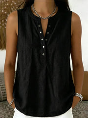 Einfaches, geklemmtes, bequemes Tank-Top für Damen