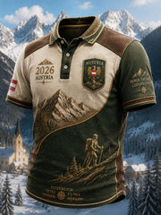 Klassisches Vintage-Poloshirt für den Outdoor‑Einsatz aus Österreich