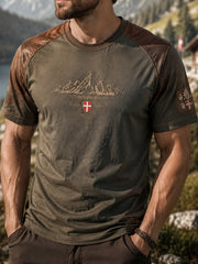 Vintage-Österreich-Outdoor-Berg-Freizeit-T-Shirt