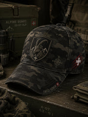 Herren-Hut im Vintage-Stil mit militärischem Tarnmuster