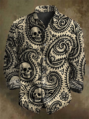Retro Dark Punk Kunstdruck Casual Shirt